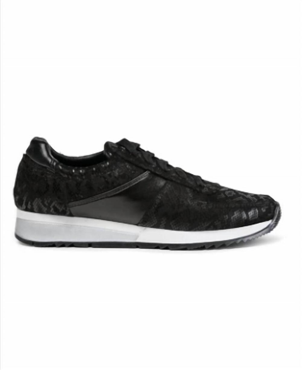 NEW COFI women's holly fashion sneakers in black anaconda